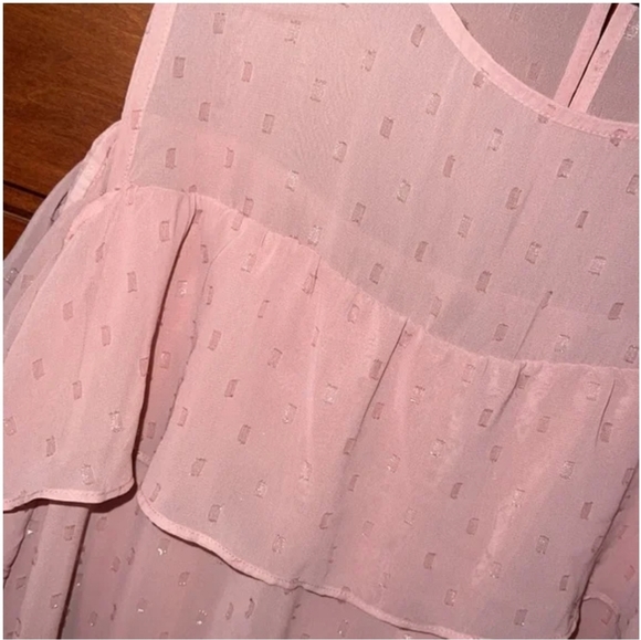 Women's Cold Shoulder Blouse- Blush - Picture 5 of 8